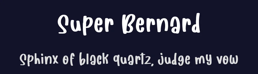 Super Bernard by M Arif Dwi Prasetyo & Eko Nurcahyo — Sans Font — thumbnail 2