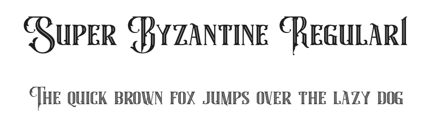 Super Byzantine Regular1 by Virgiawan Listanto — Display Font