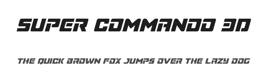 Super Commando 3D by Daniel Zadorozny — Display Font