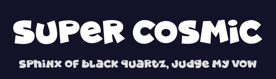 Super Cosmic — Display Font — thumbnail 2