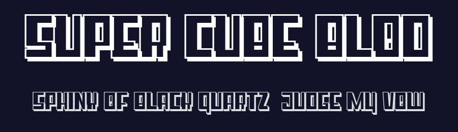 Super cube Blod by Qkila — Display Font — thumbnail 2