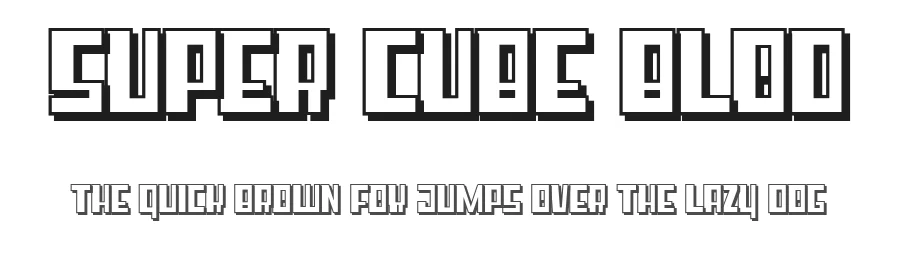 Super cube Blod by Qkila — Display Font