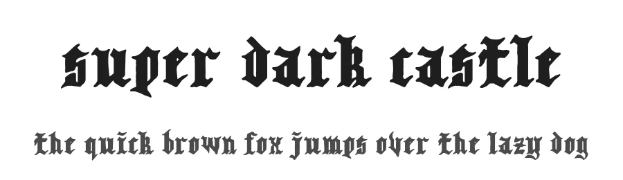 Super Dark Castle by Woodcutter Manero — Display Font