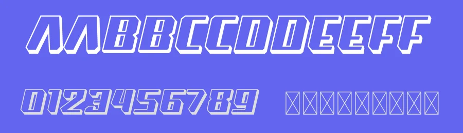 Super Drift 3D — Display Font — thumbnail 3