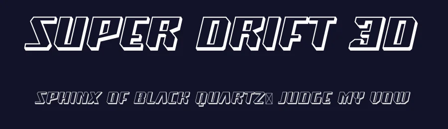 Super Drift 3D — Display Font — thumbnail 2