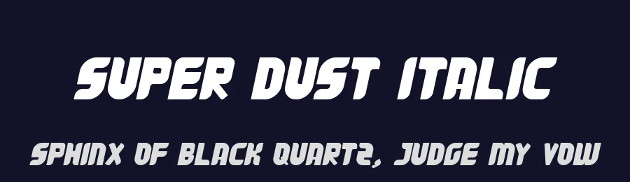 Super Dust Italic — Display Font — thumbnail 2