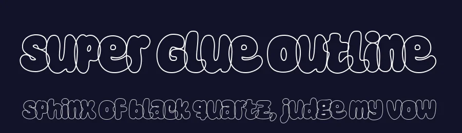 Super Glue Outline — Display Font — thumbnail 2