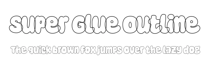 Super Glue Outline — Display Font