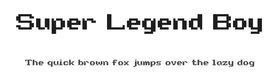Super Legend Boy by GameDevDan — Display Font