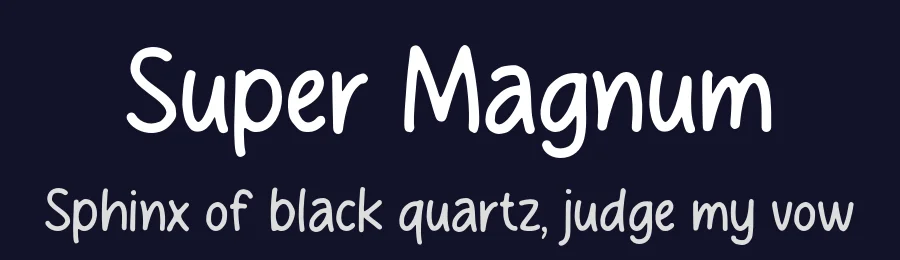 Super Magnum by MJType (Muhamad Junaid) www.mjtype.com — Display Font — thumbnail 2