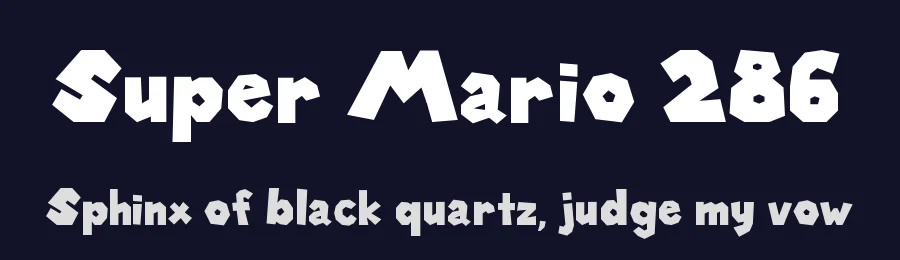 Super Mario 286 — Display Font — thumbnail 2