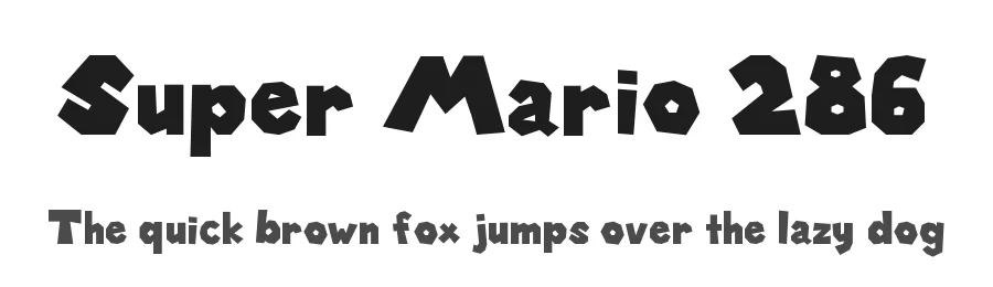 Super Mario 286 — Display Font