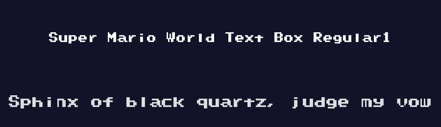 Super Mario World Text Box Regular1 by Typo2 — Display Font — thumbnail 2