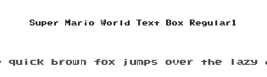 Super Mario World Text Box Regular1 by Typo2 — Display Font