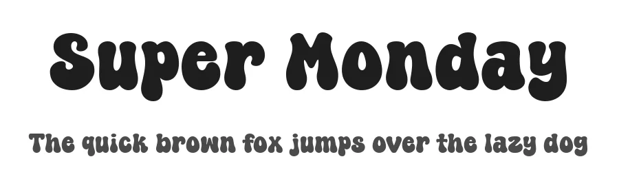 Super Monday — Display Font