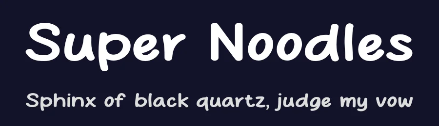 Super Noodles by MJType (Muhamad Junaid) www.mjtype.com — Display Font — thumbnail 2