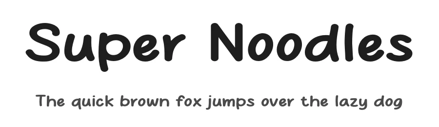 Super Noodles by MJType (Muhamad Junaid) www.mjtype.com — Display Font