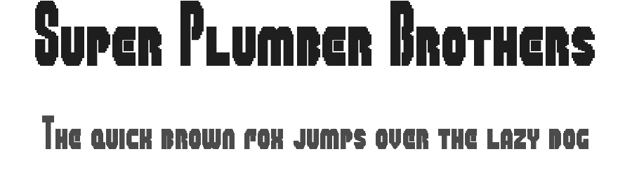 Super Plumber Brothers by Garon "Jackster" Rossignol — Display Font