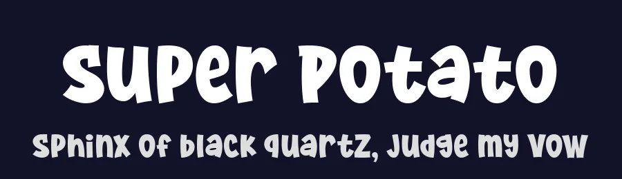 Super Potato — Display Font — thumbnail 2