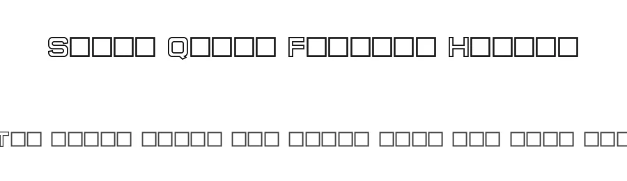 Super Quick Formula Hollow by imagex — Display Font