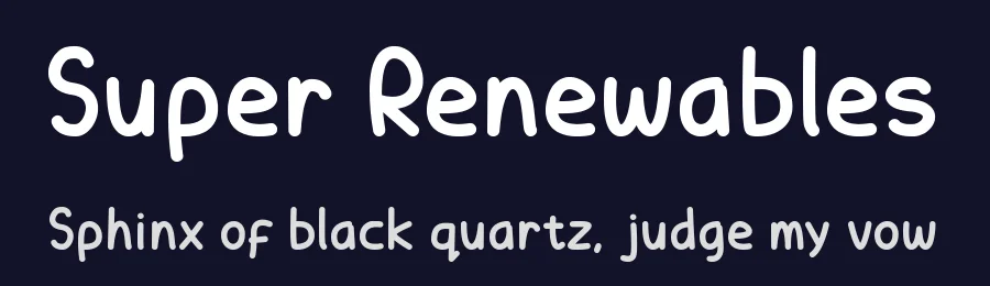 Super Renewables — Display Font — thumbnail 2