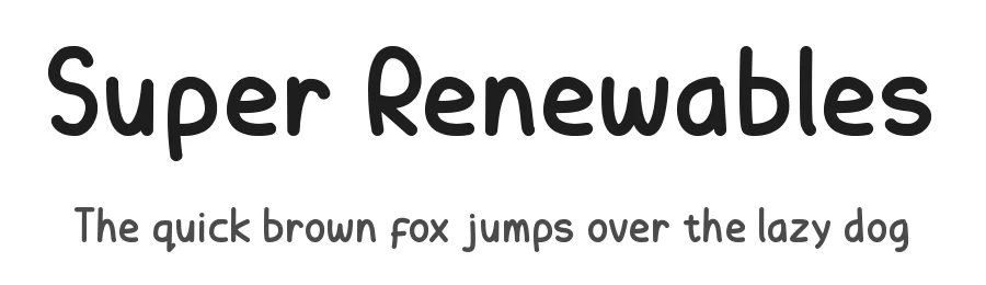 Super Renewables — Display Font