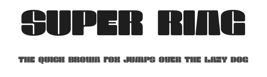SUPER RING by Typeformers — Display Font
