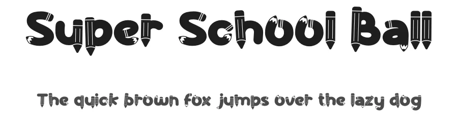 Super School Ball by Putra Novembria Candra Kusuma — Display Font