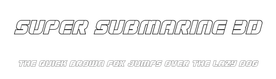 Super Submarine 3D by Daniel Zadorozny — Display Font