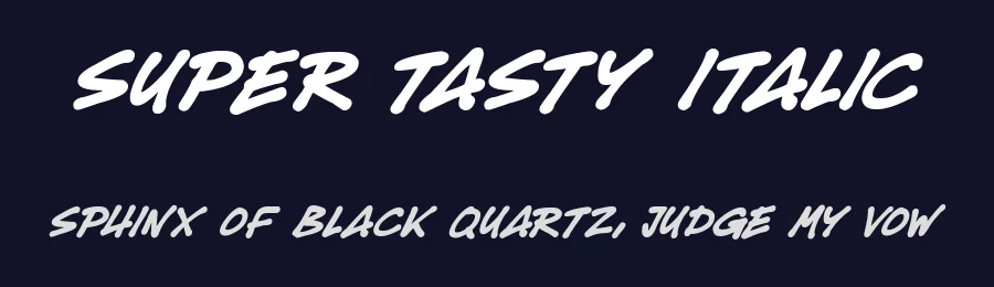 Super Tasty Italic — Display Font — thumbnail 2