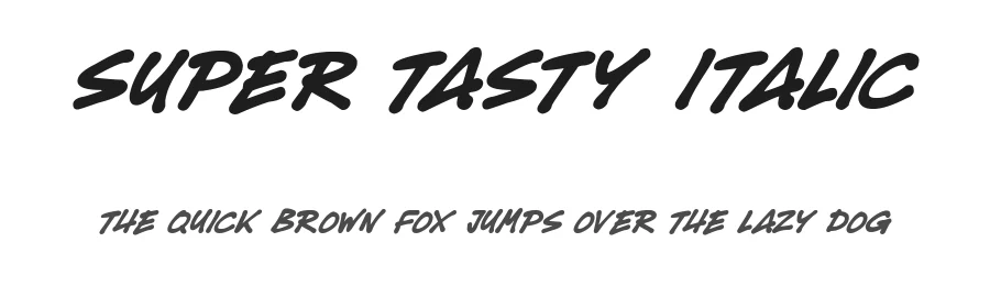 Super Tasty Italic — Display Font