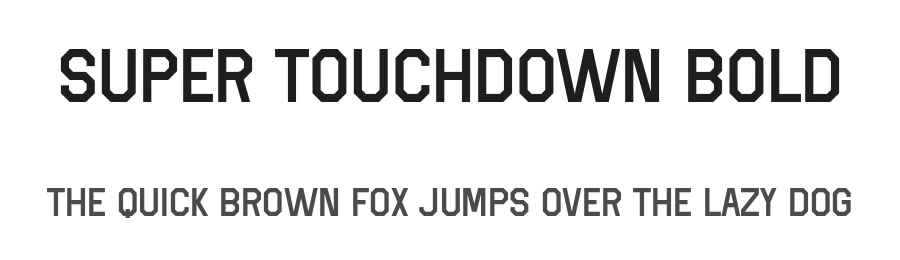 Super Touchdown Bold by Shanaf Design Studio Font — Display Font