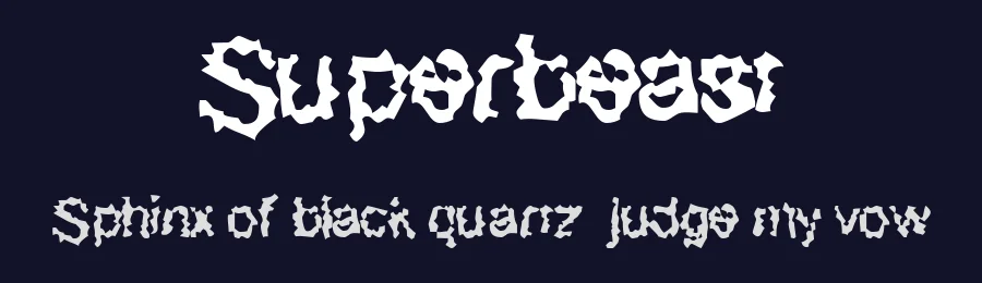 Superbeast — Display Font — thumbnail 2