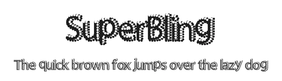 SuperBling by Max Infeld — Display Font
