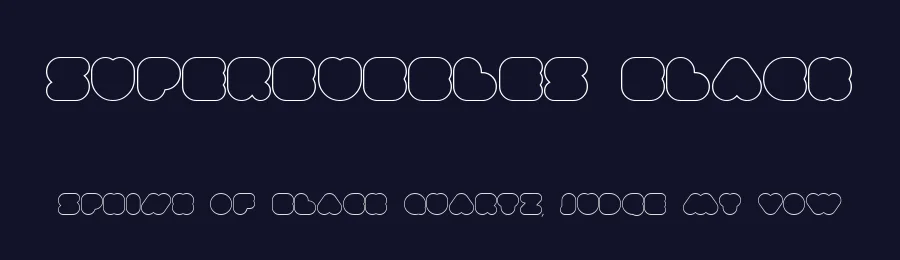 superbubbles Black — Display Font — thumbnail 2