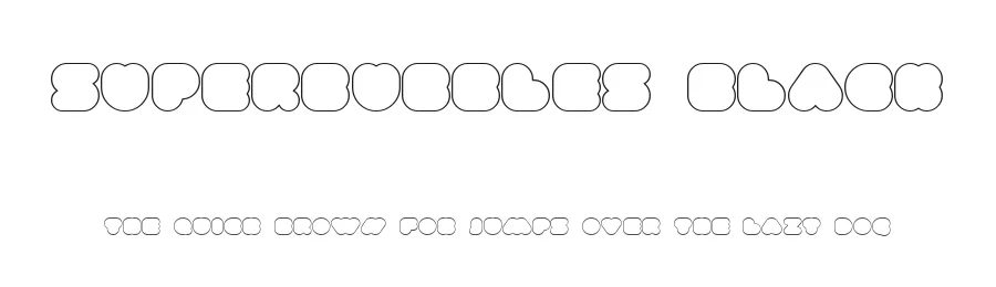 superbubbles Black — Display Font