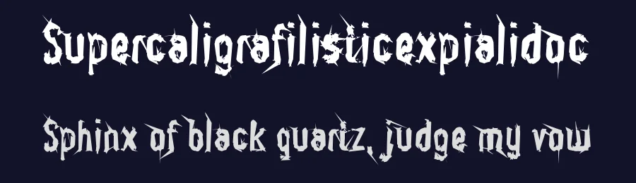 Supercaligrafilisticexpialidoc by Levi Szekeres — Display Font — thumbnail 2