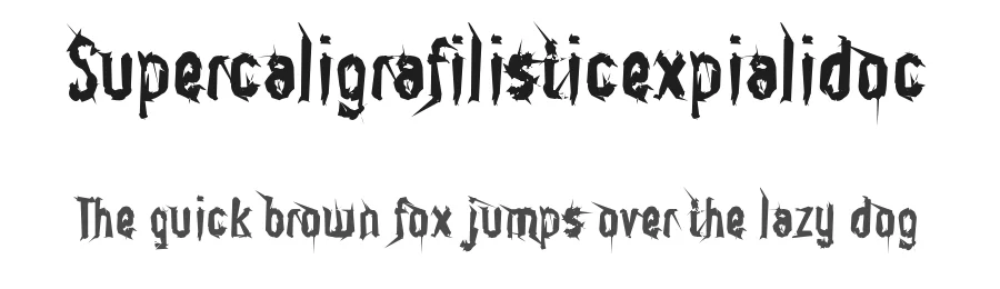 Supercaligrafilisticexpialidoc by Levi Szekeres — Display Font