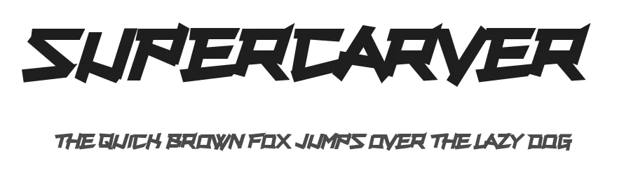 Supercarver by NAL — Display Font