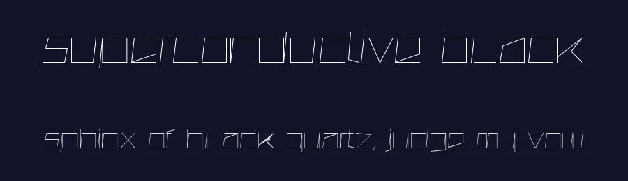 Superconductive Black — Display Font — thumbnail 2