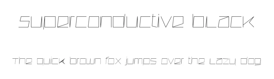 Superconductive Black — Display Font