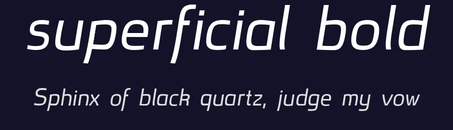 superficial bold by Ralf Hoffmeister — Display Font — thumbnail 2