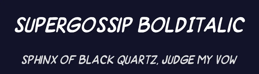 SuperGossip BoldItalic — Display Font — thumbnail 2