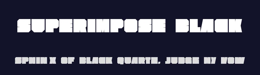 Superimpose Black — Display Font — thumbnail 2