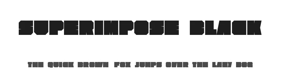 Superimpose Black — Display Font
