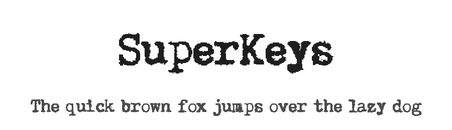 SuperKeys by Xerographer Fonts — Display Font