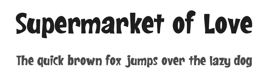 Supermarket of Love by Woodcutter Manero — Display Font