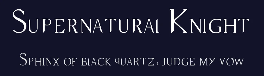 Supernatural Knight — Display Font — thumbnail 2