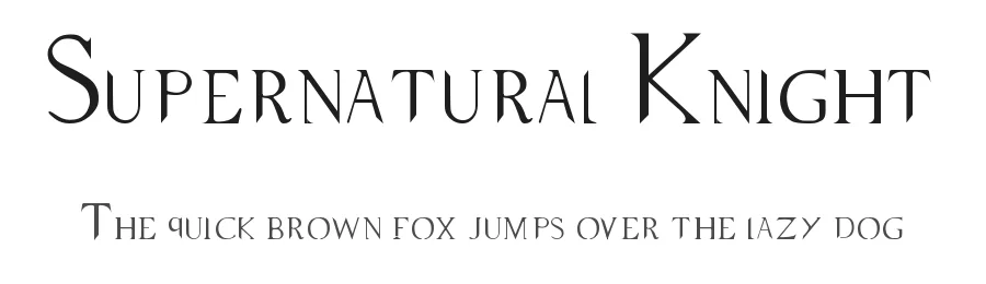 Supernatural Knight — Display Font