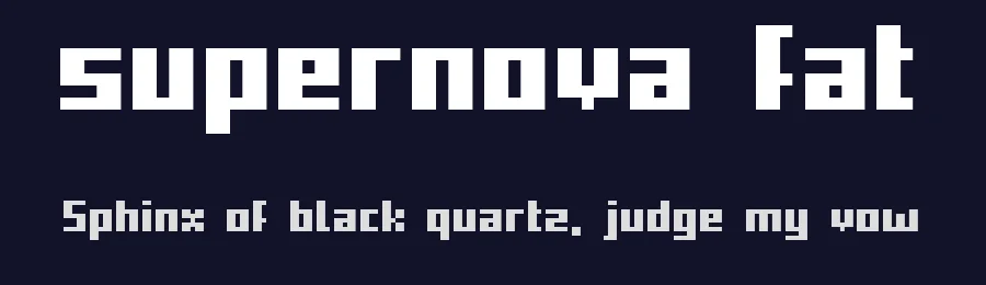 supernova fat — Display Font — thumbnail 2